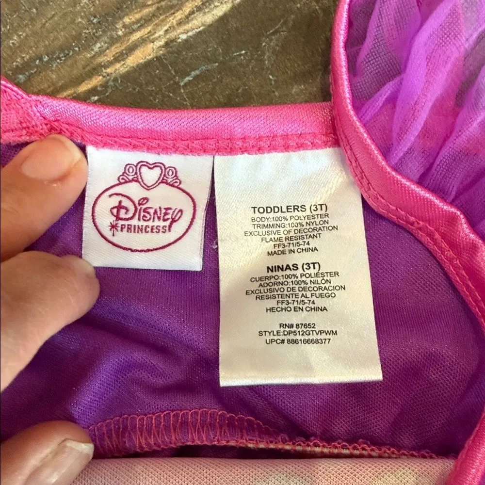 Disney Pink and Purple Girls nightgown Princess Graphics Size 3T